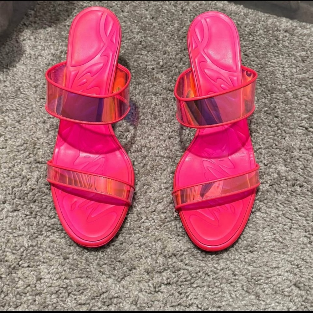 Authentic Christian Louboutin Pink Sandals Minimalist Design
